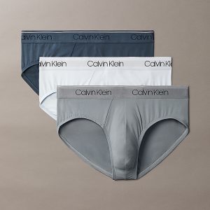 3 PACK SLIP UOMO IN MORBIDA MICROFIBRA BLU, AZZURRO, GRIGIO