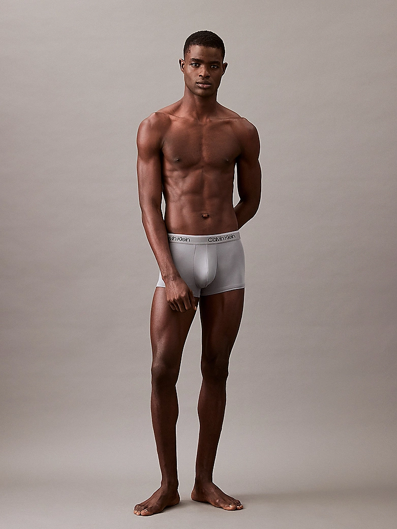 3 PACK BOXER UOMO CALVIN KLEIN IN MORBIDA MICROFIBRA BLU, AZZURRO E GRIGIO - immagine 3