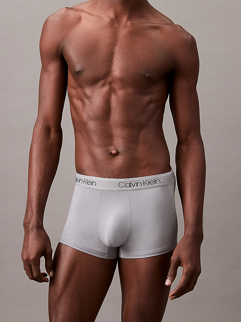 3 PACK BOXER UOMO CALVIN KLEIN IN MORBIDA MICROFIBRA BLU, AZZURRO E GRIGIO - immagine 5