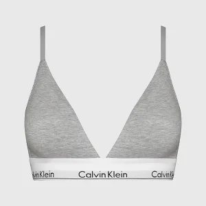 REGGISENO A TRIANGOLO CALVIN KLEIN IN COTONE GRIGIO
