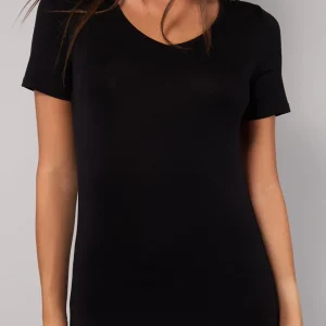 Maglia Manica Corta Scollo a V in Modal - NERO - 6008