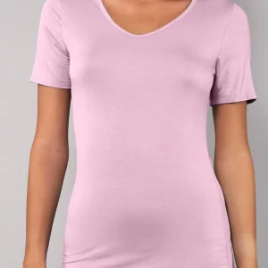 Maglia Manica Corta Scollo a V in Modal - MALVA - 6008