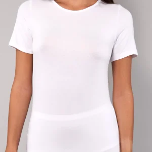 Maglia Manica Corta Girocollo in Modal - MILK - 6010