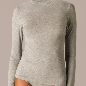 Dolcevita Manica Lunga Collo Alto in Modal - GRIGIO MELANGE - 6020