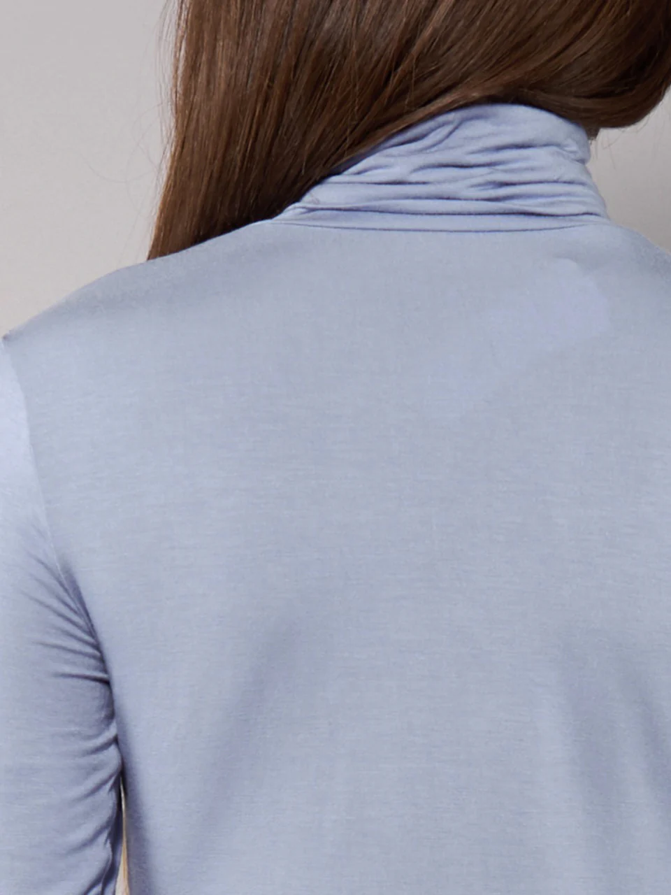 Dolcevita Manica Lunga Collo Alto in Modal - DENIM - 6020 - immagine 5