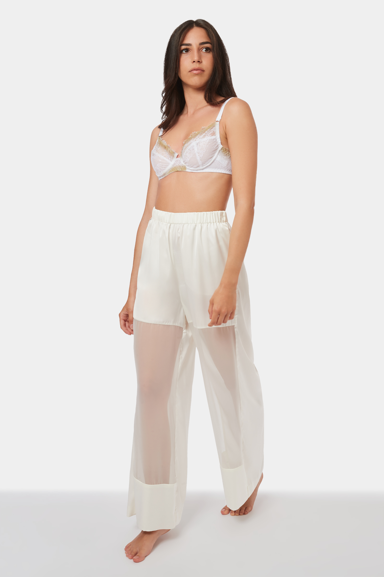 Prue – Pantalone in raso e voile - immagine 4