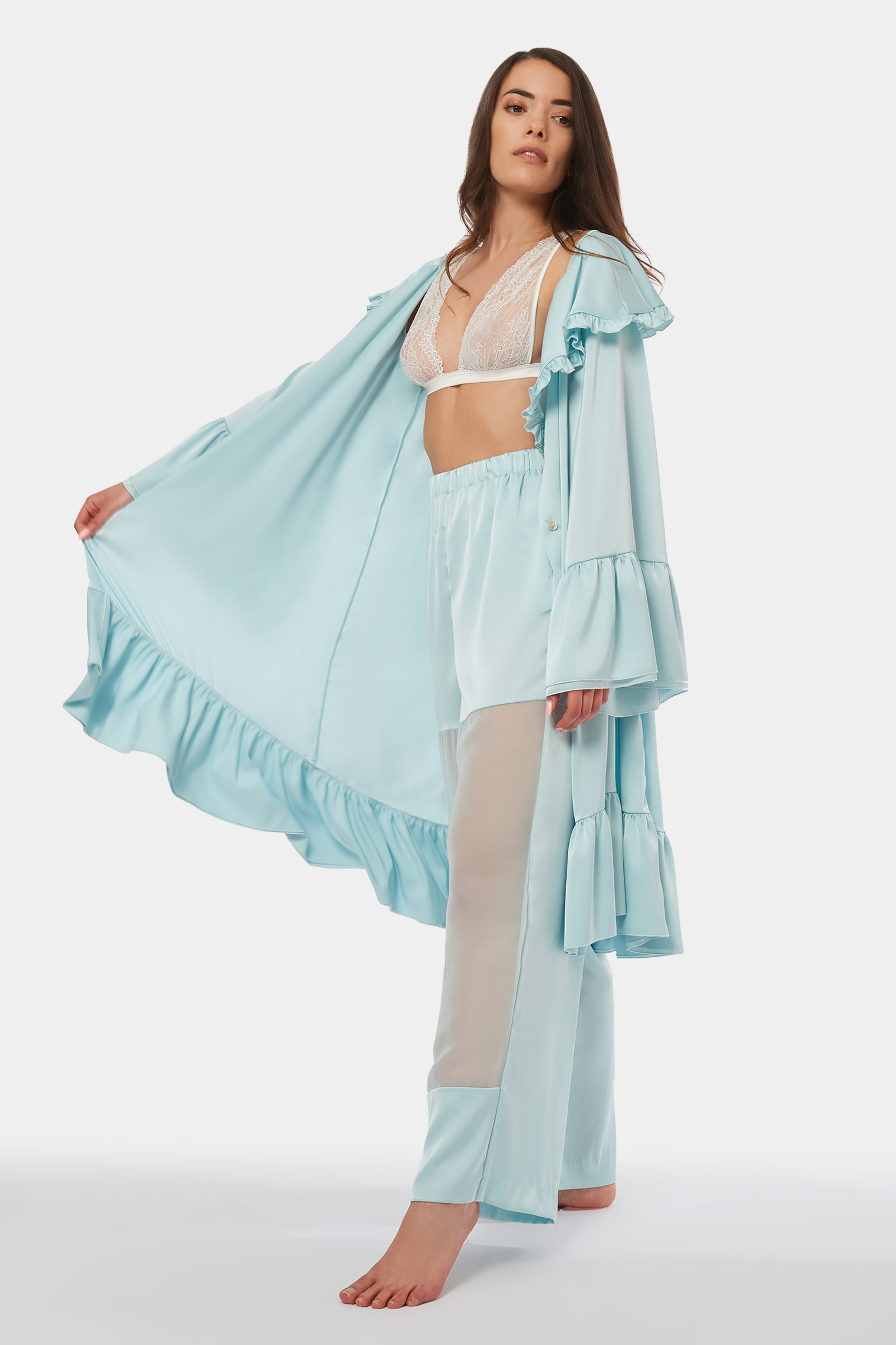 Aura – Vestaglia oversize in raso - immagine 6