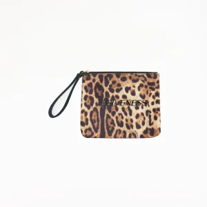 POCHETTE MARE 4GIVENESS IN CANVAS 21X17 IN FANTASIA LEOPARDATA