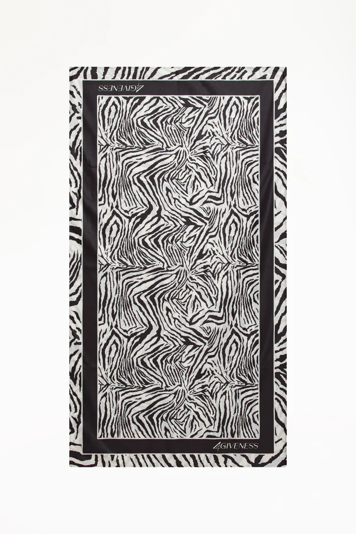 TELO MARE IN MICROFIBRA 4GIVENESS FANTASIA ZEBRATA - immagine 2