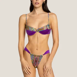 COSTUME DONNA 4GIVENESS A BALCONCINO E BRASILIANA A TENDINA FANTASIA A RIGHINE SU BASE VIOLA