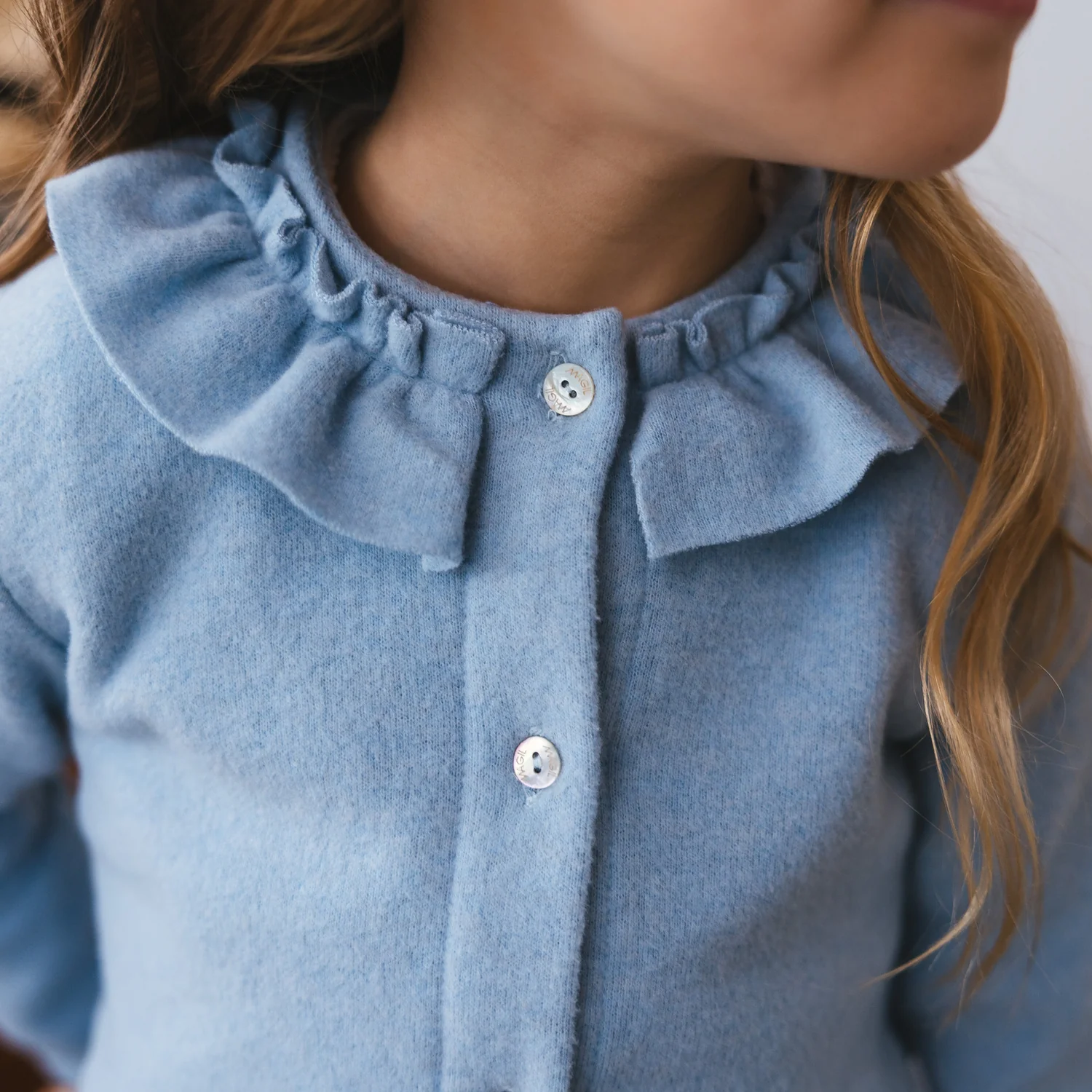 CARDIGAN PUNTO MILANO CON ROUCHES - immagine 3