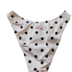 2BEKINI 2S21411-01 Costume slip fianco fisso fantasia pois