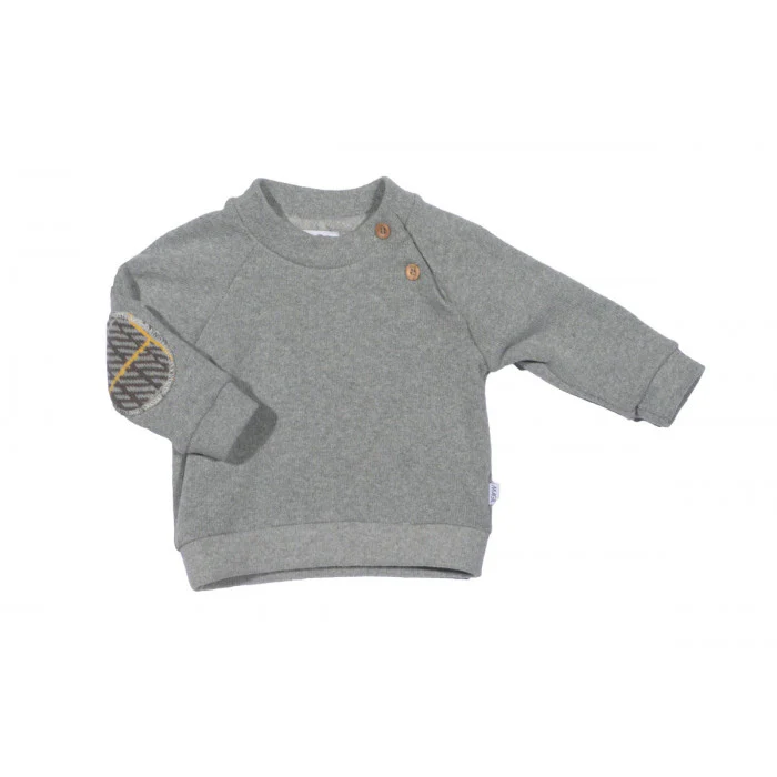 MAGLIA IN CALDO COTONE CON TOPPE E BOTTINI LEGNO - immagine 4