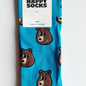 CALZINI HAPPY SOCKS BASE AZZURRA CON ORSI