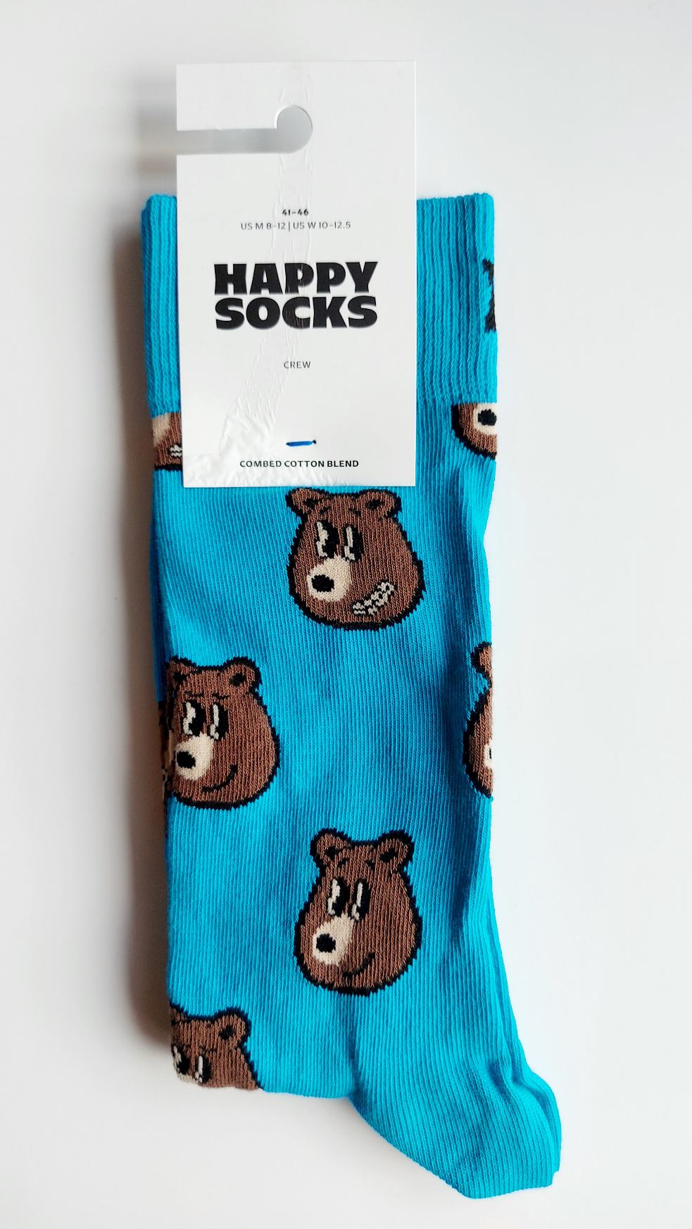 CALZINI HAPPY SOCKS BASE AZZURRA CON ORSI - immagine 2