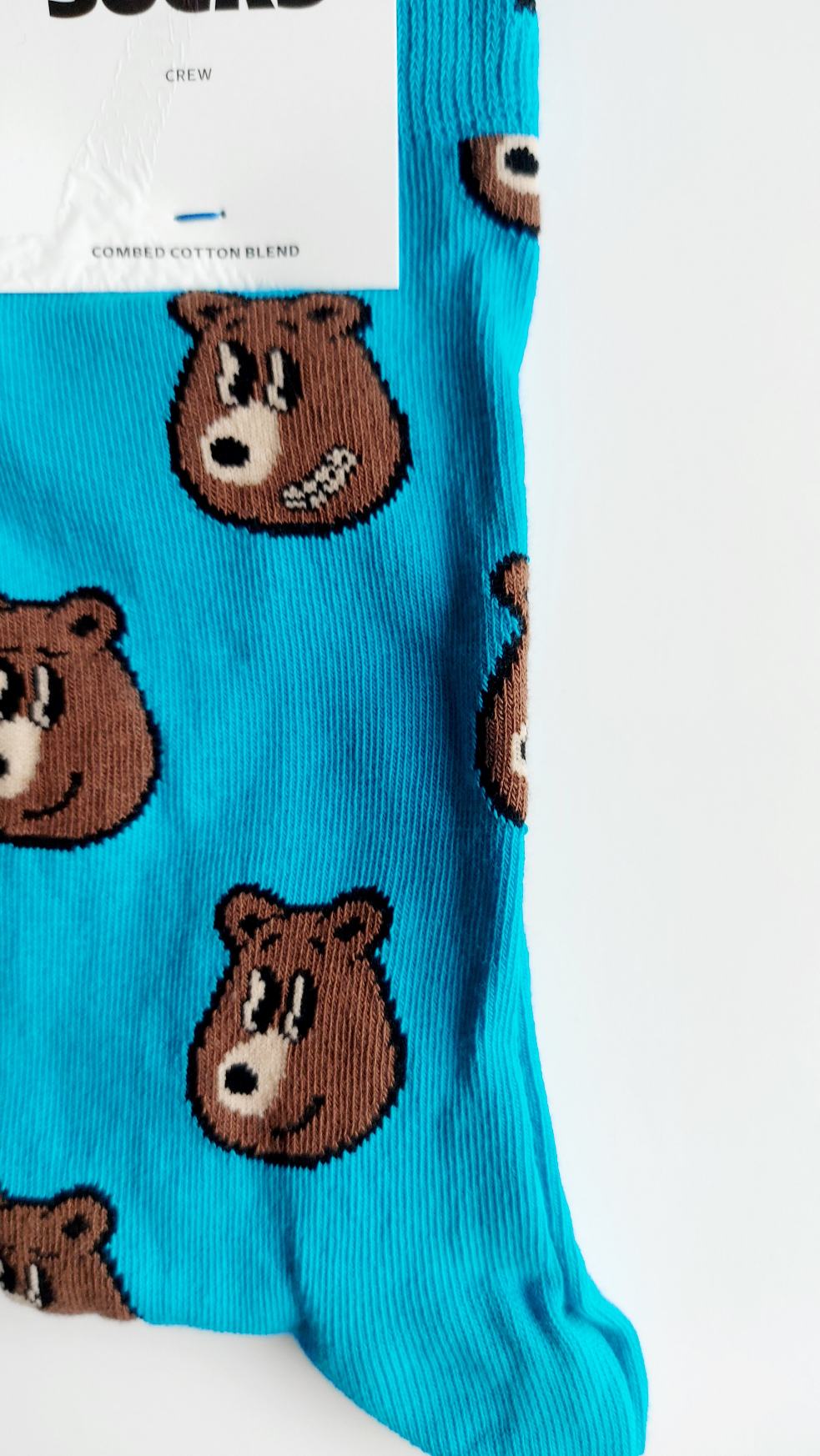 CALZINI HAPPY SOCKS BASE AZZURRA CON ORSI - immagine 3