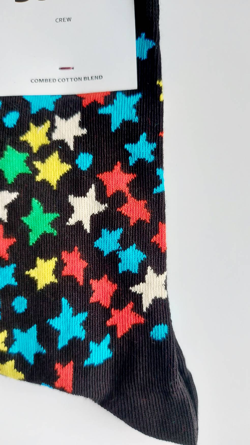 CALZINO HAPPY SOCKS BASE NERA CON STELLINE COLORATE - immagine 3