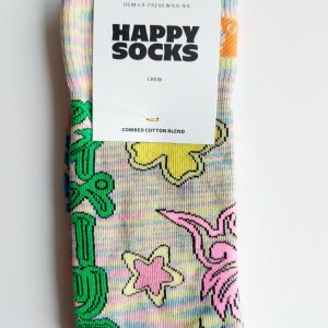 CALZINI HAPPY SOCKS BASE BEIGE CON FANTASIA