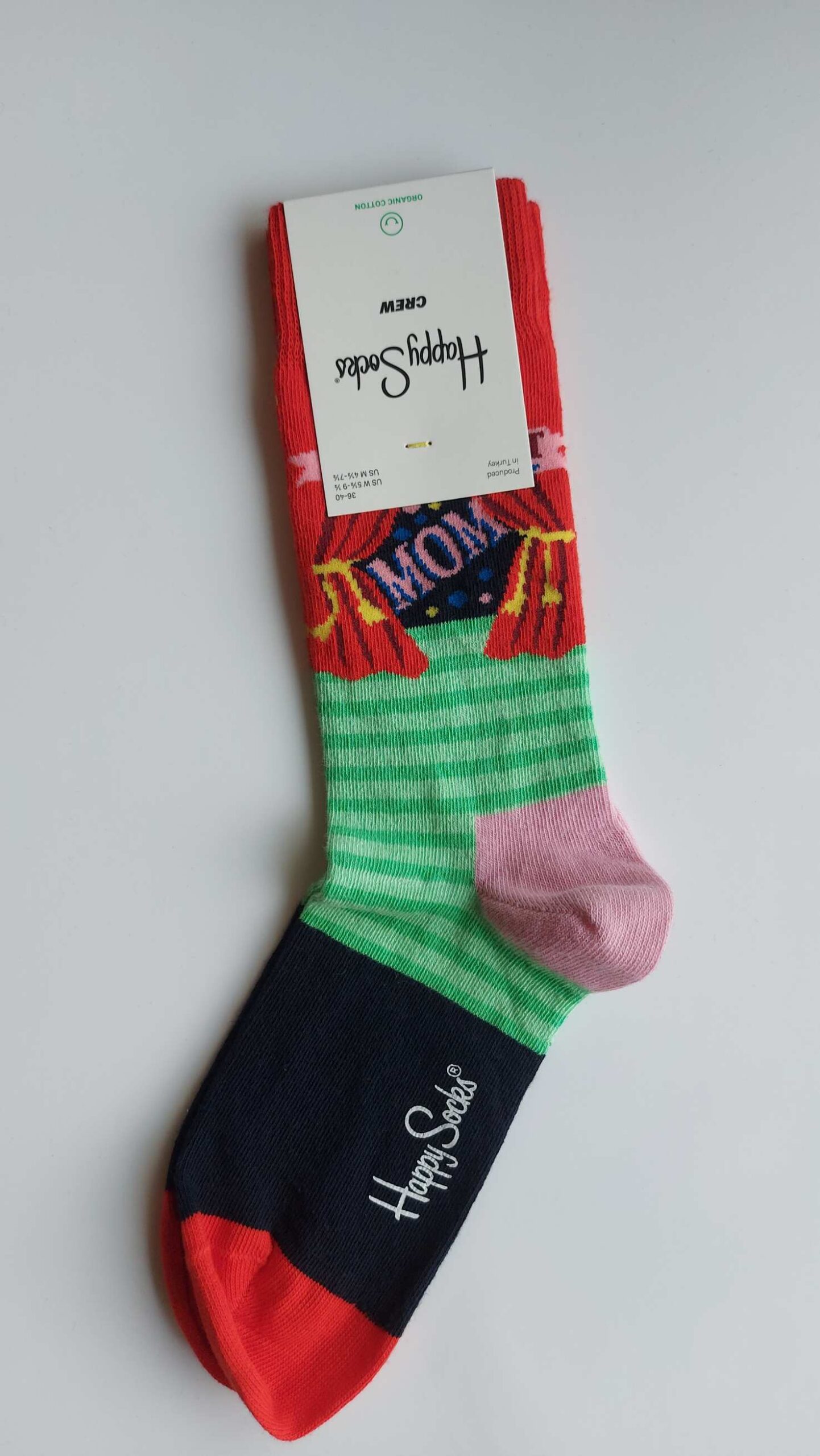 CALZINI HAPPY SOCKS BASE SCURA CON SCRITTA “MOM” - immagine 3