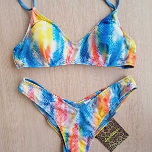 COSTUME DONNA 4GIVENESS A TOP E BRASILIANA A V FANTASIA COLORATA PITONATA