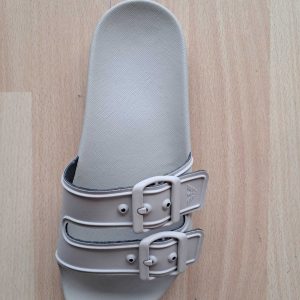 CIABATTA MARE DONNA EMPORIO ARMANI CON DOPPIA FASCETTA COLOR TORTORA