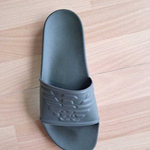 CIABATTE MARE UOMO VERDE MILITARE CON LOGO TONO SU TONO