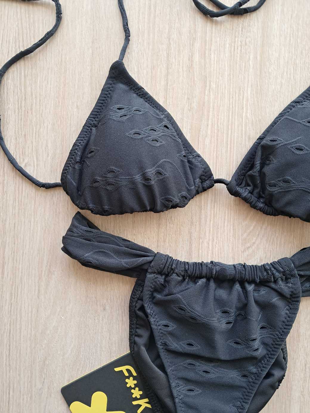 COSTUME DONNA EFFEK TRIANGOLO E BRASILIANA A TENDINA SANGALLO NERO - immagine 3