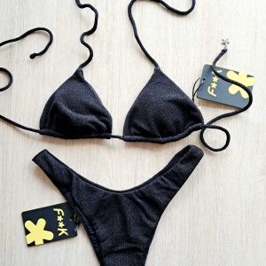 COSTUME DONNA EFFEK TRIANGOLO LUREX NERO