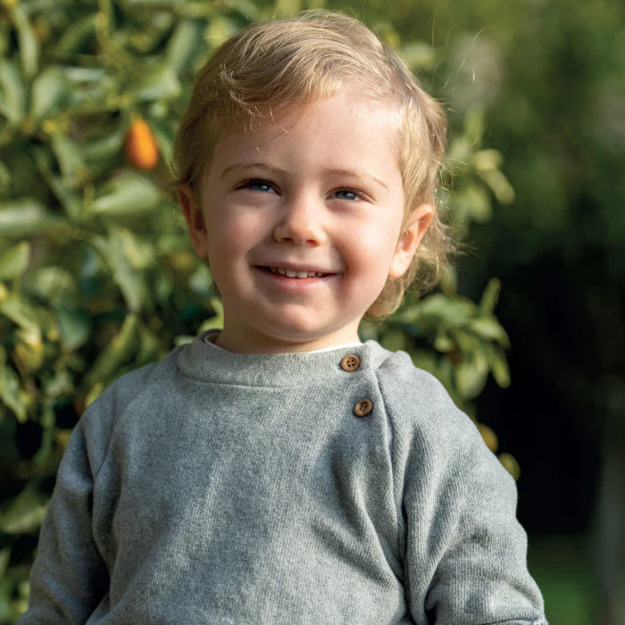 MAGLIA IN CALDO COTONE CON TOPPE E BOTTINI LEGNO - immagine 3