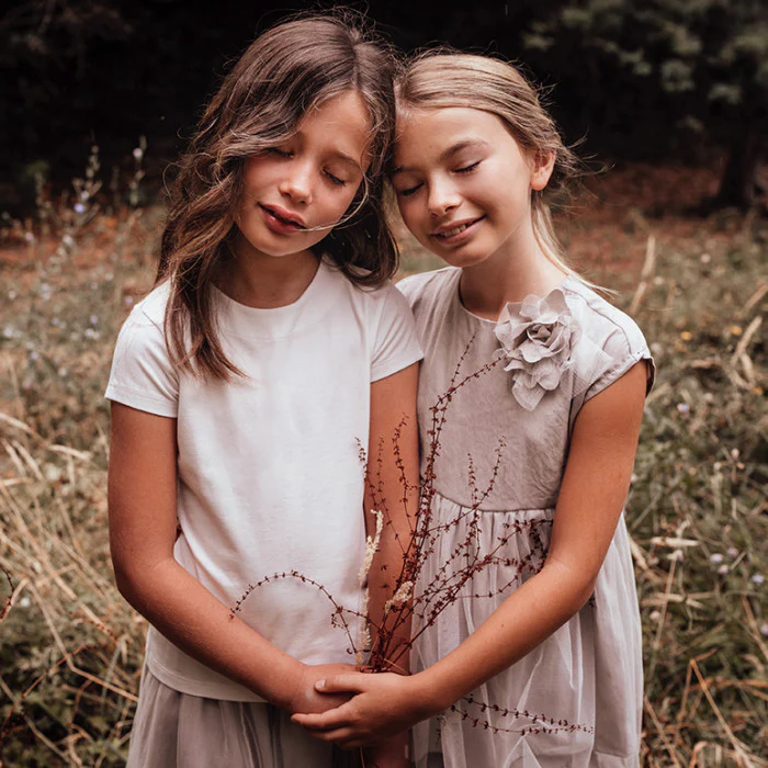 TOP MANOPESCA BEIGE CON BALZA TULLE - immagine 2