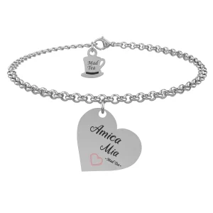 BRACCIALE DONNA MAD TEA IN ACCIAIO INOSSIDABILE AMICHE SORELLE “AMICA MIA”