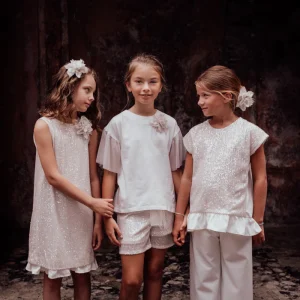 TOP PAILLETTES CON VOLANT