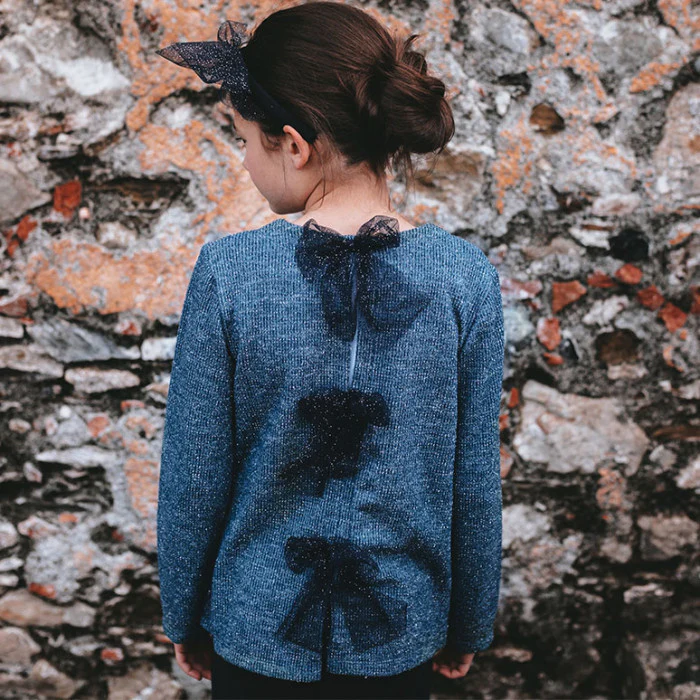 MAGLIA LUREX CON FIOCCHETTI TULLE GLITTER - immagine 3