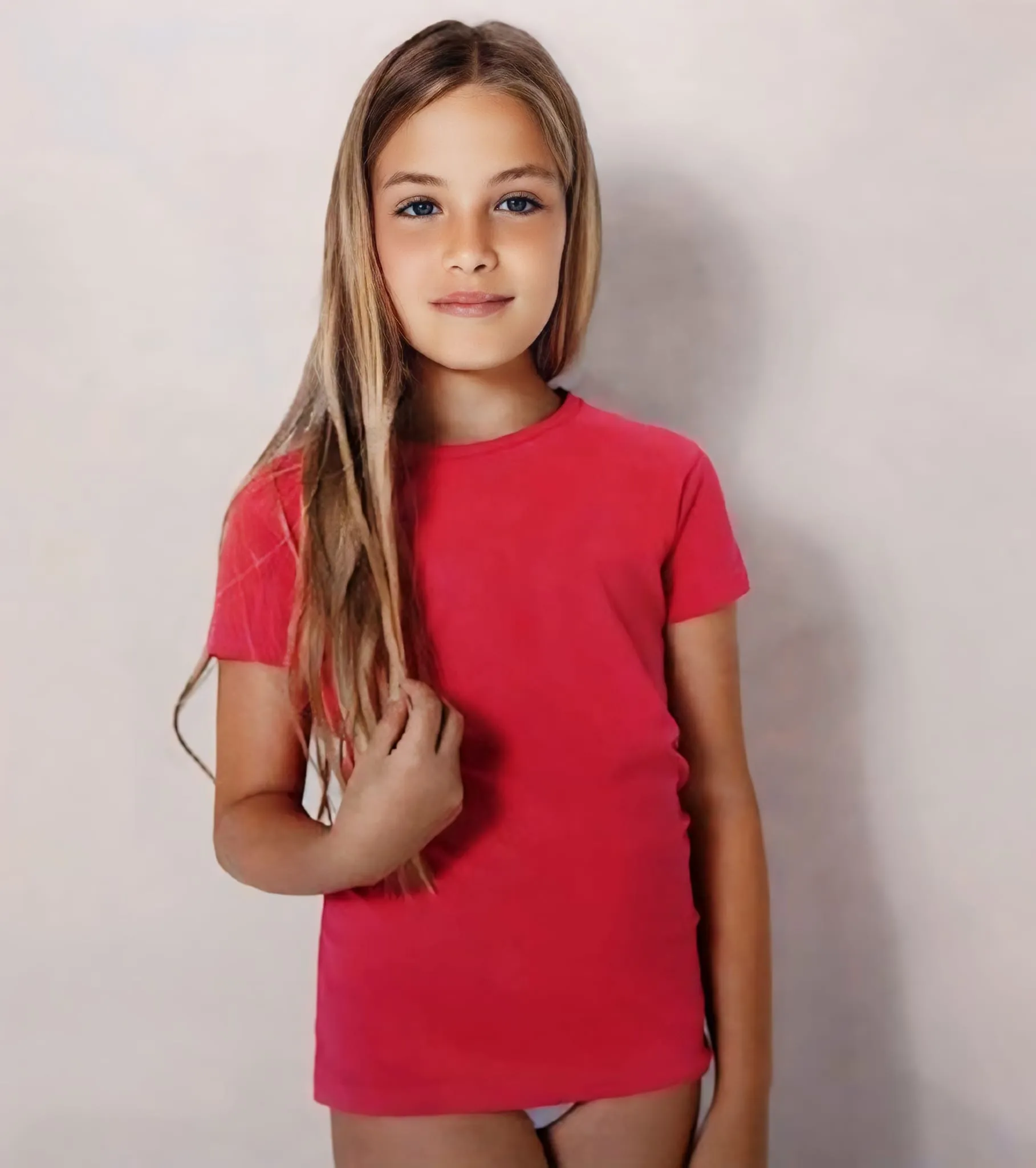 T-shirt bimba in cotone traspirante Jadea – 284