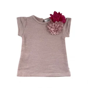 ABITO A TRAPEZIO IN FELPINA ROSA