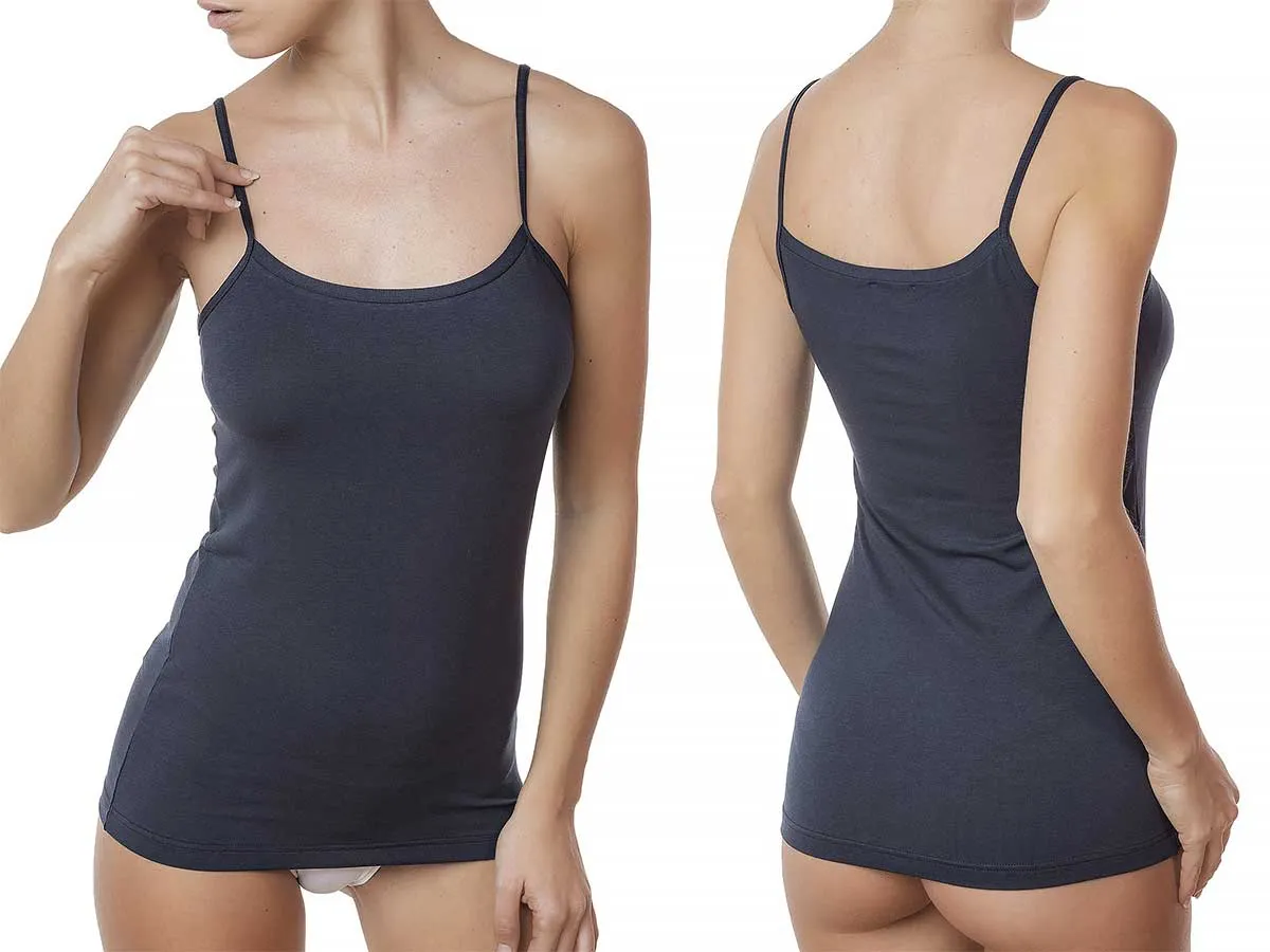 Top spalla stretta cotone elasticizzato e modal Jadea – 4179 - immagine 6