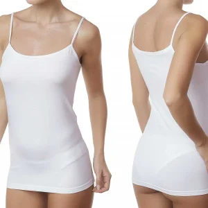 Top spalla stretta cotone elasticizzato e modal Jadea – 4179