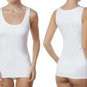 Canotta spalla larga in cotone elasticizzato e modal Jadea – 4182