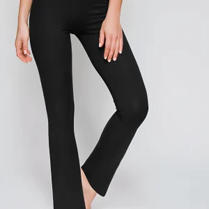 Pantaleggings a zampa in cotone elasticizzato con interno felpato Jadea – 4369