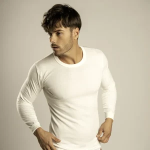 Maglia manica lunga LANA/COTONE uomo MANSUE’ – 50034 3pz