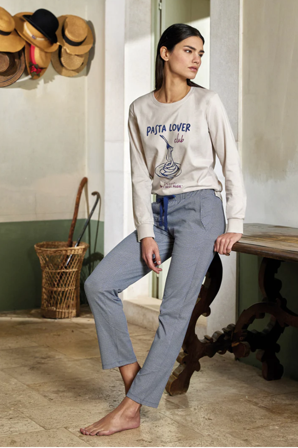 Pigiama in CALDO COTONE donna JADEA – 5231 - immagine 3