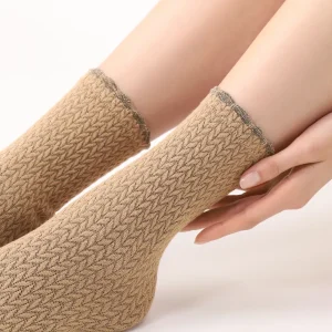 CALZINO DONNA SHINY TWEED COLOR CAMMELLO