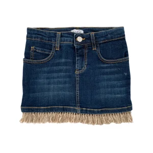 MINIGONNA DENIM BLU DETTAGLIO