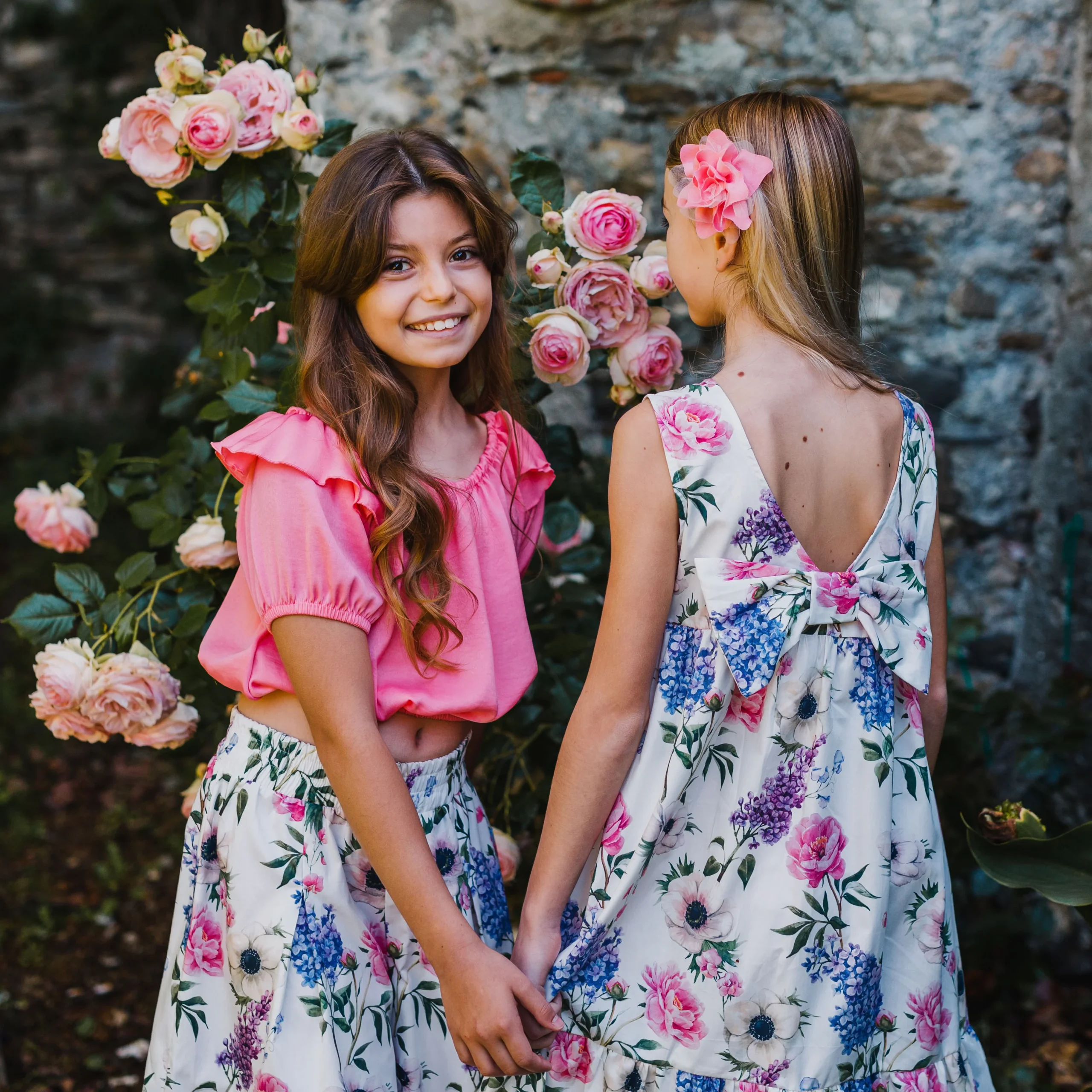 ABITO FANTASIA FLOREALE CON FIOCCO SUL RETRO - immagine 3