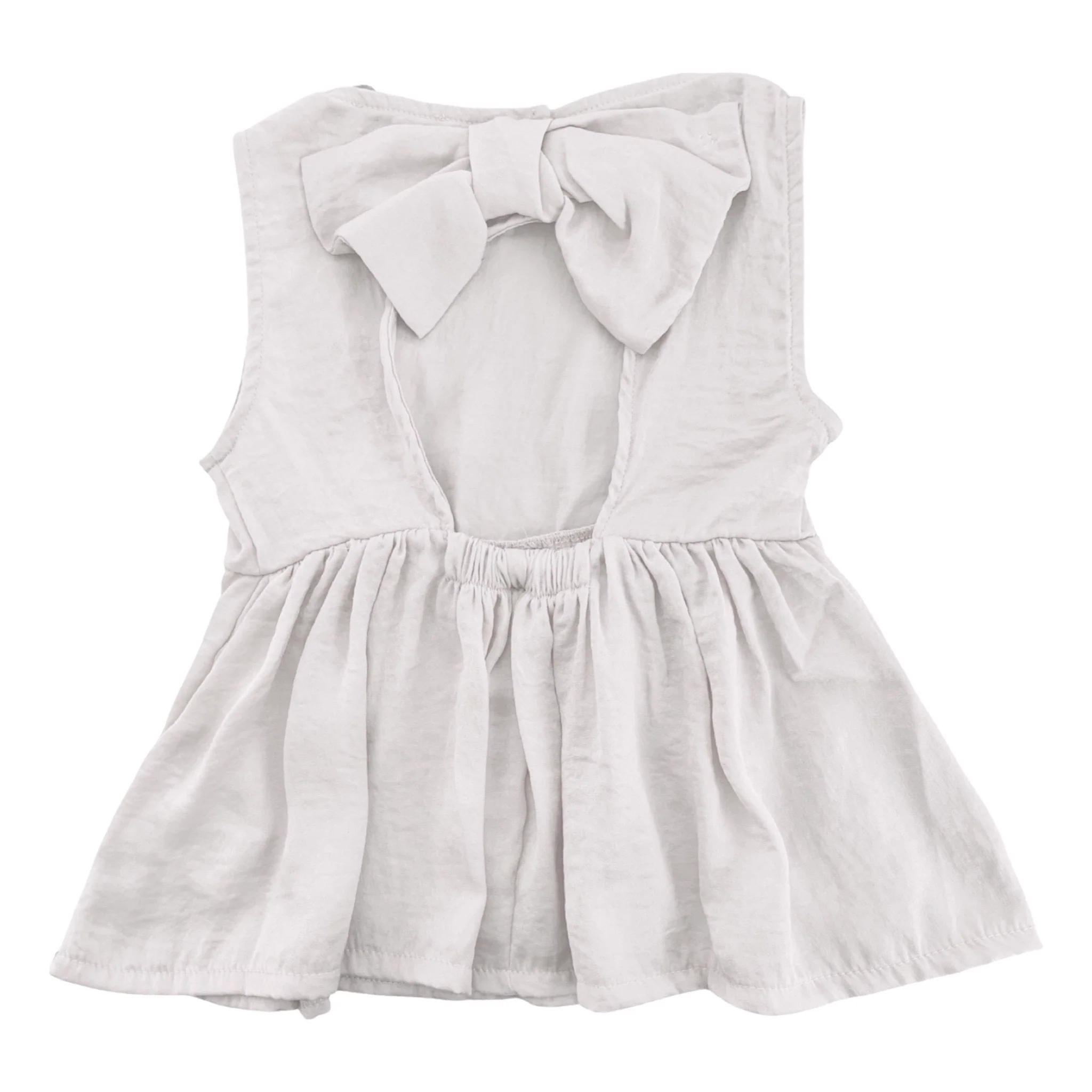 TOP MANO SETA CUT OUT E FIOCCO - immagine 3