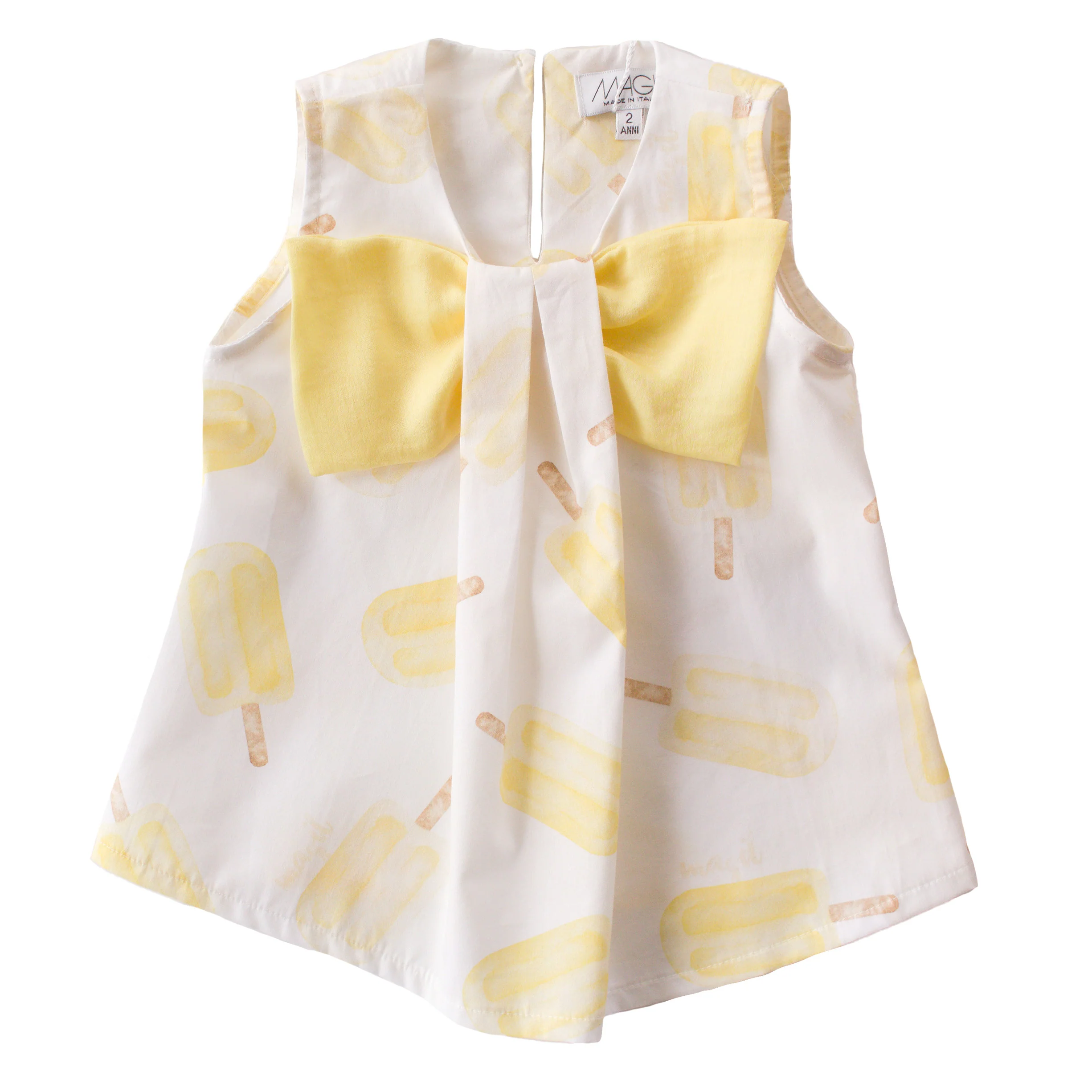 TOP GHIACCIOLI GIALLI CON MAXI FIOCCO - immagine 4