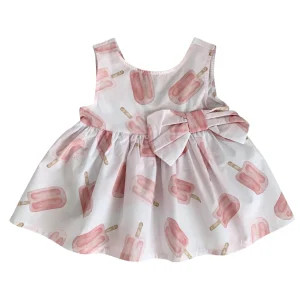 TOP STAMPATO CON FIOCCO FRONTALE