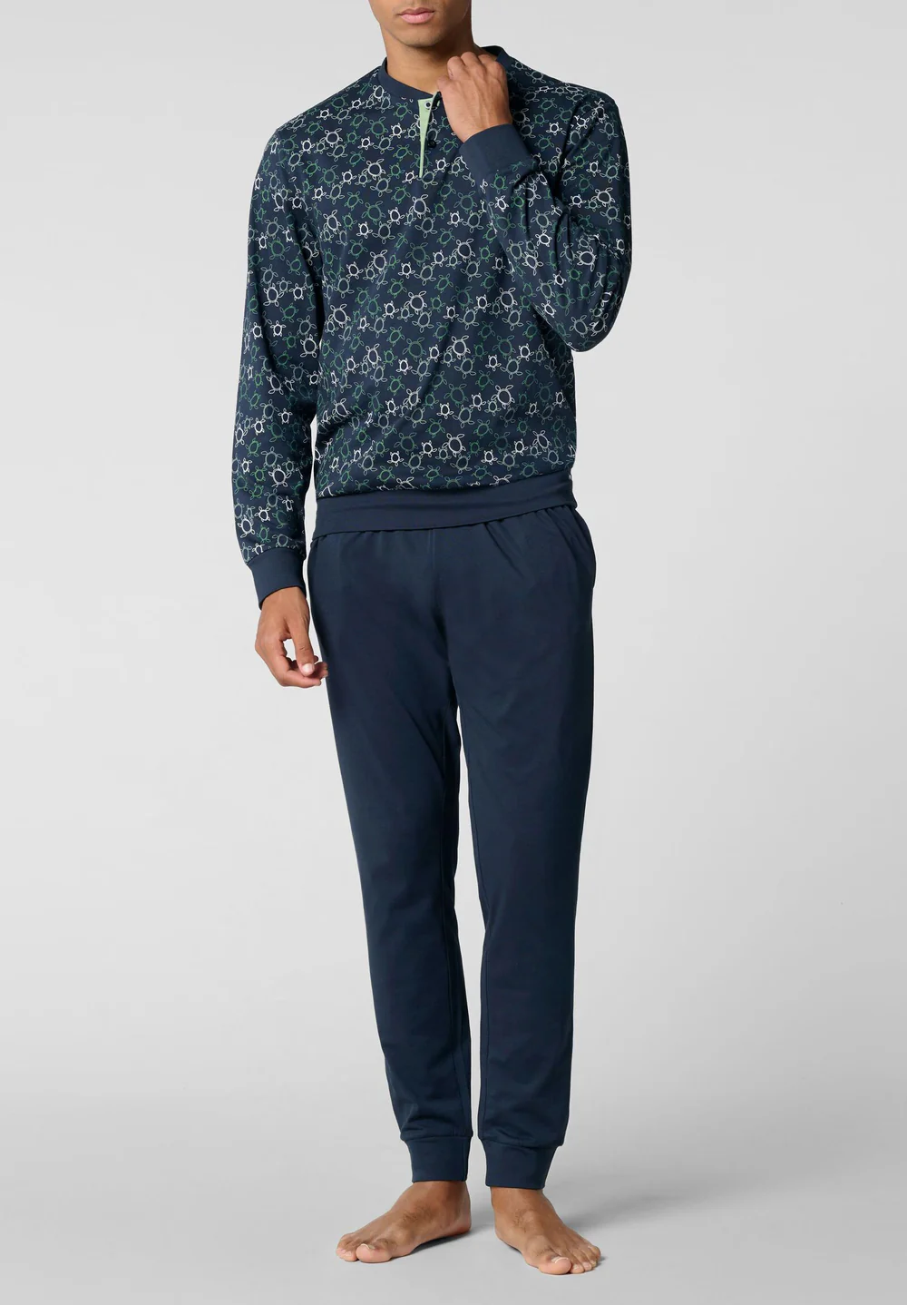 PIGIAMA SERAFINO LUNGO C/POLSI TARTARUGHE CAGI - immagine 2