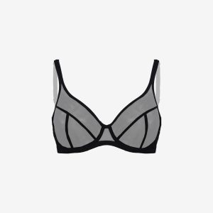 Reggiseno Ferretto Bordato in Tulle