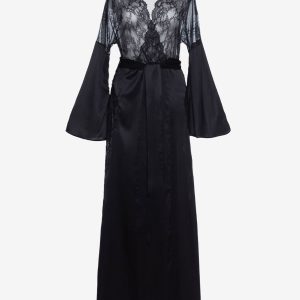 Lace Long Sleeve Dressing Gown